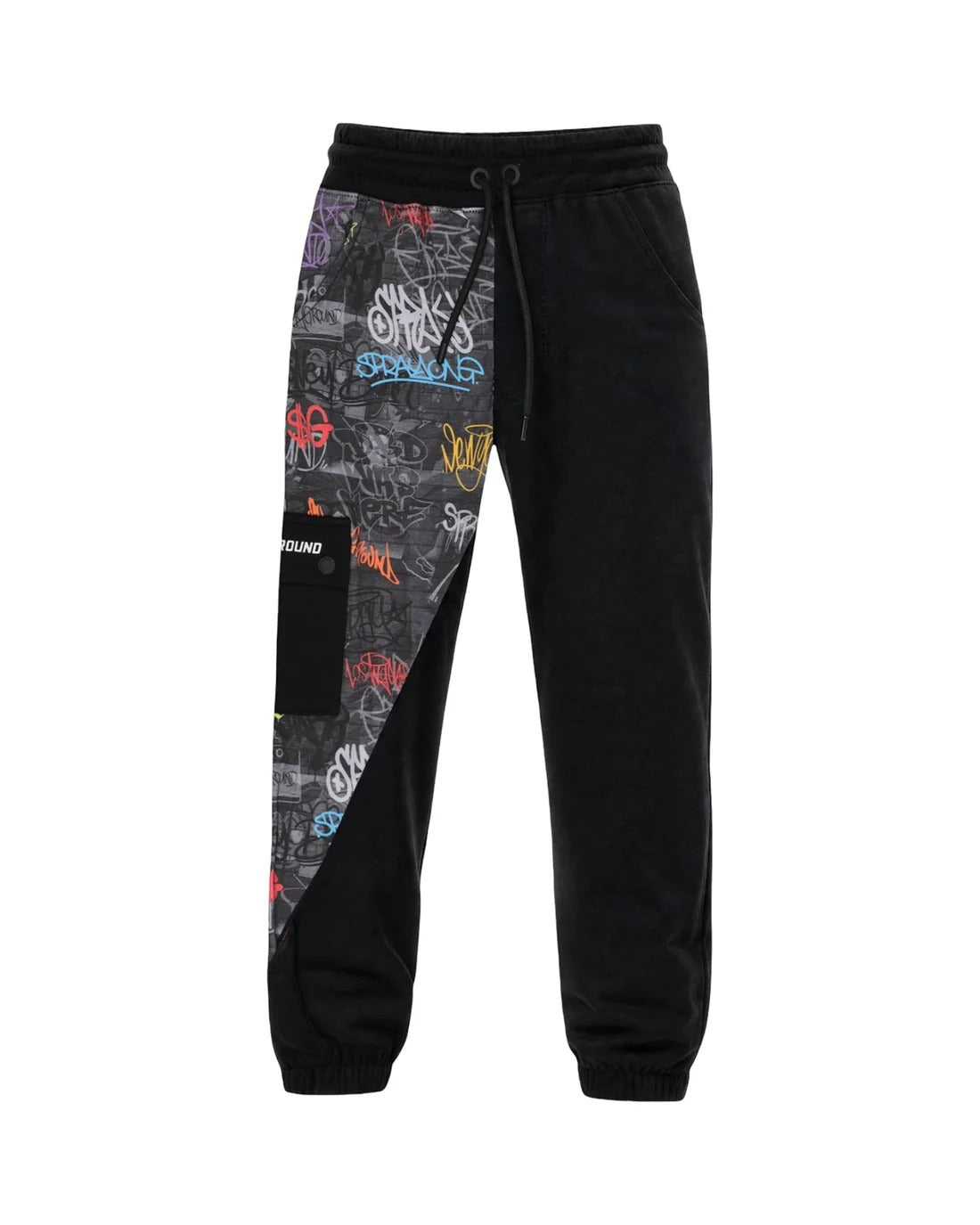 Image of Детски Панталон SPRAYGROUND DIAGONAL CUT GRAFFITI PANTS