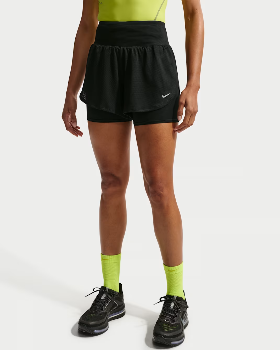 Image of Дамски Къс панталон NIKE W NK FLOW MSH DF 2N1 SHRT IF7518-010- Ballistic sport, Балистик