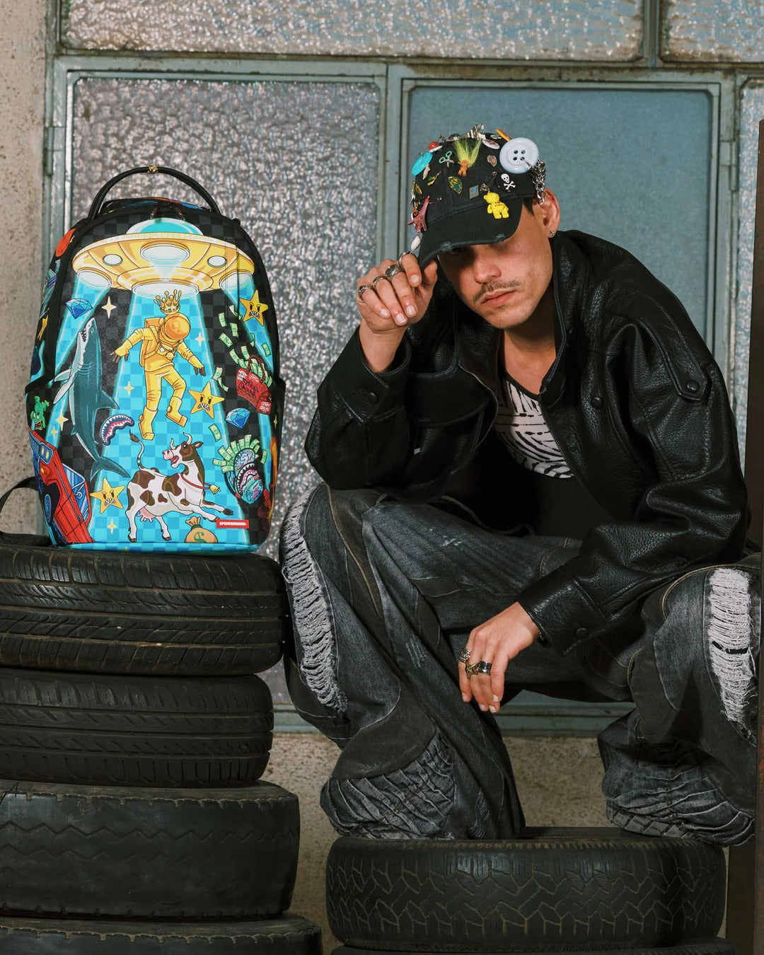 Image of Унисекс Раница SPRAYGROUND SPACE WARPED RMX DLXSV BACKPACK