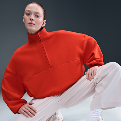 Image of Дамски Суитшърт NIKE W NK 24.7 DF HZ TOP SOFT KNIT -HQ8188-633-Ballistic-sport, Балистик