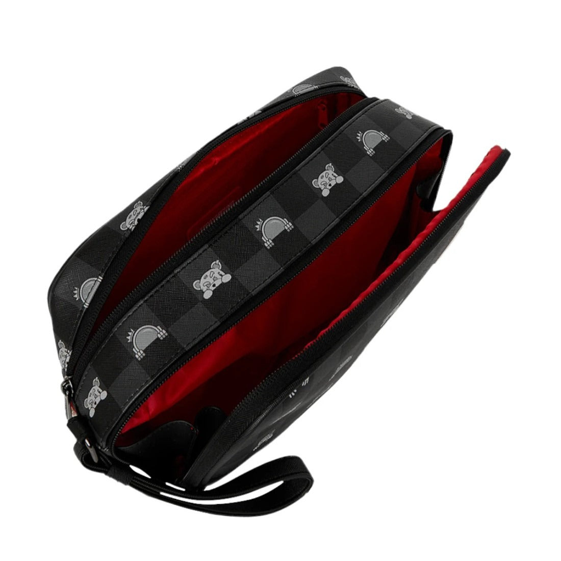 Image of Унисекс Тоалетна чанта SPRAYGROUND GRAY PEEKING CHARACTER CHECK TOILETRY BRICK