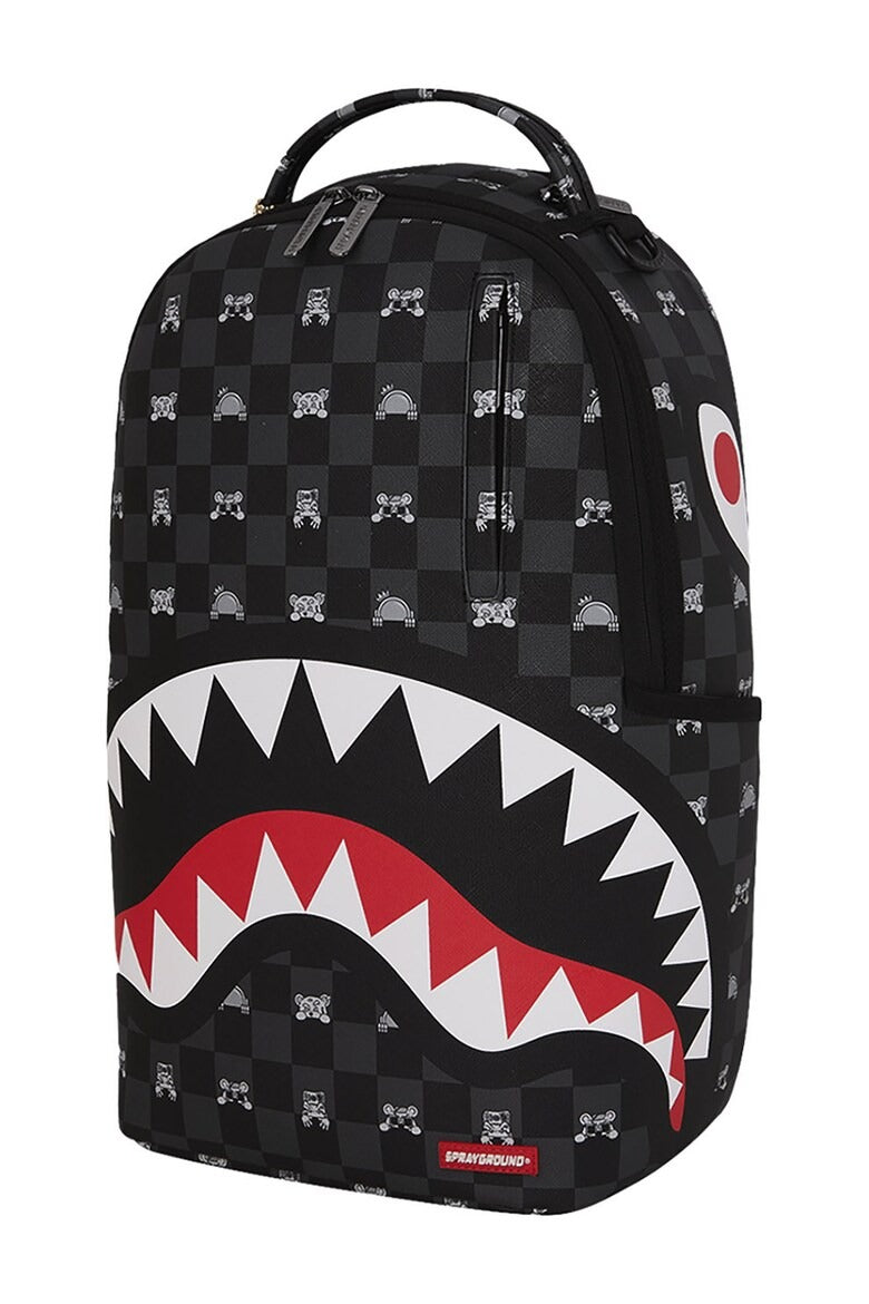 Image of Унисекс Раница SPRAYGROUND GRAY PEEKING CHARACTER CHECK DLXSV BACKPACK