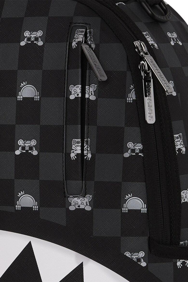 Image of Унисекс Раница SPRAYGROUND GRAY PEEKING CHARACTER CHECK DLXSV BACKPACK