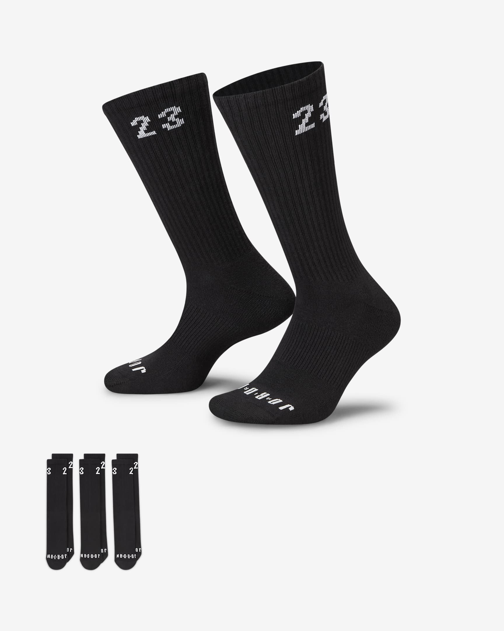 Unisex Socks NIKE U JORDAN ESSENTIAL CREW 3PR