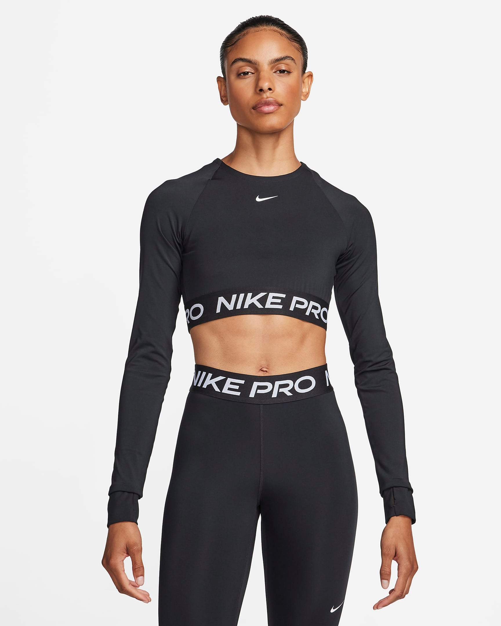 Дамска блуза NIKE W PRO DF 365 CROP LS - Ballistic-sport