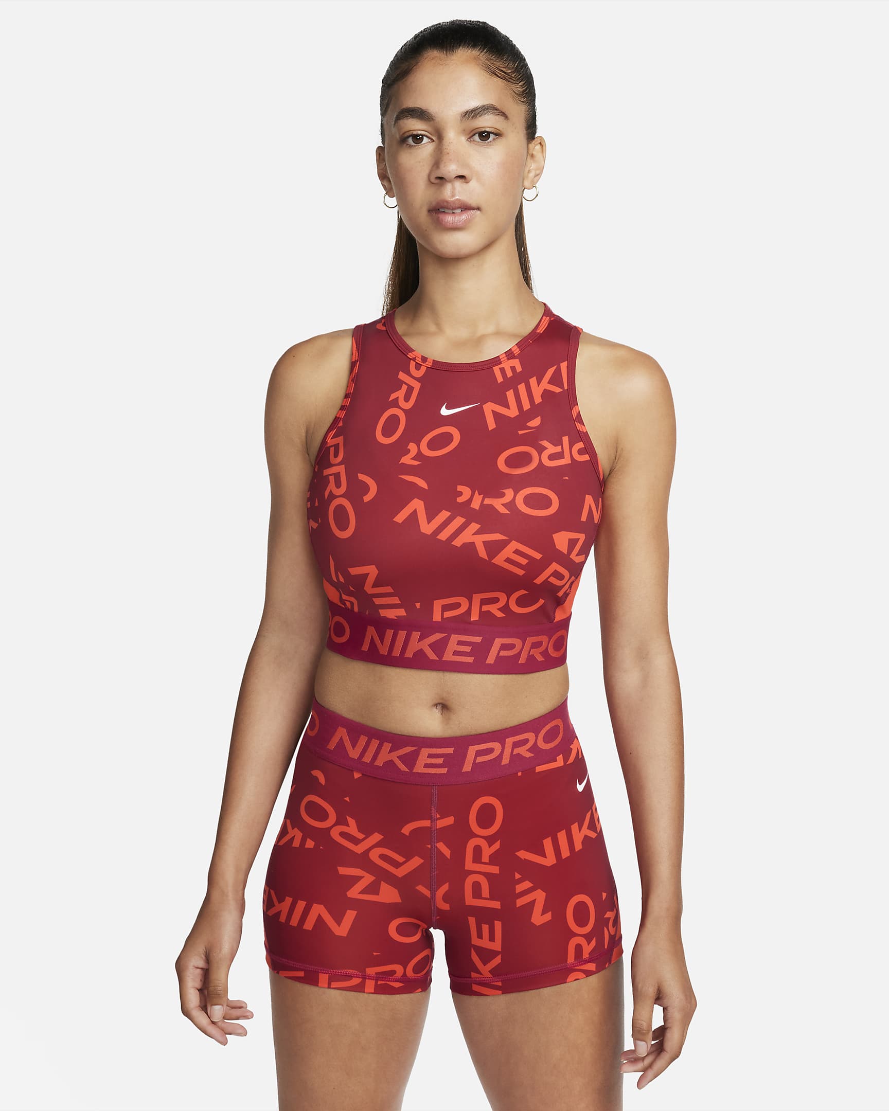 Image of Дамски Топ NIKE W NP DF CROP TANK AOP - Ballistic-sport