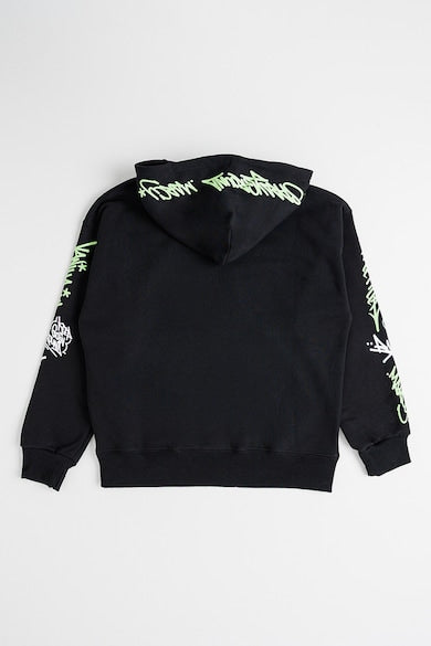 Image of Унисекс Суитшърт SPRAYGROUND GLOW IN THE DARK BLACK HOODIE