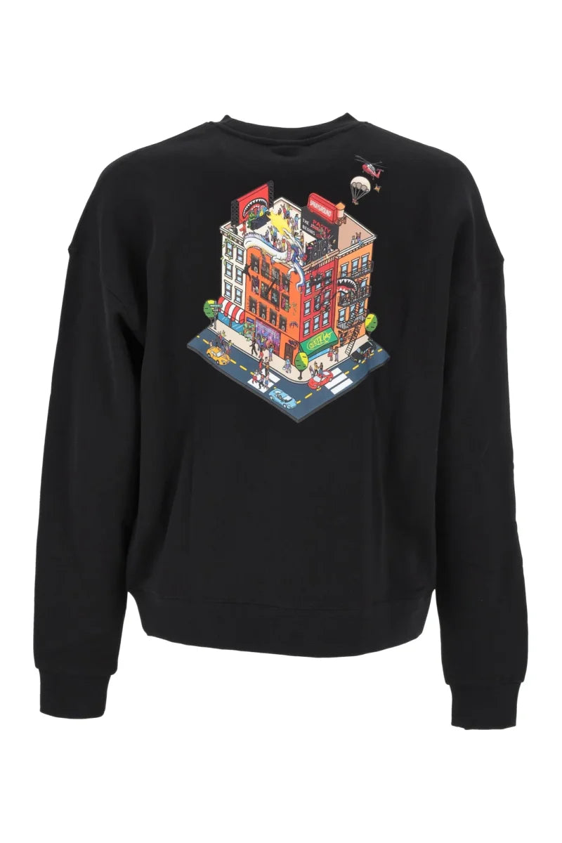 Image of Мъжки Суитшърт SPRAYGROUND BLOCK PARTY CREWNECK BLK SP783GBLK- Ballistic sport, Балистик