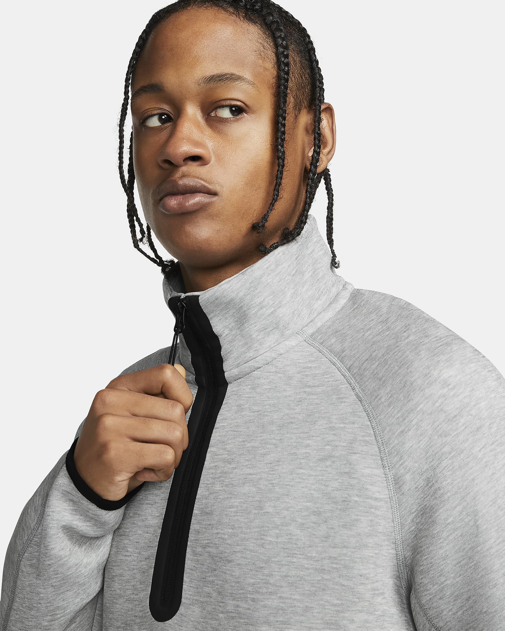 Image of Мъжки Суитшърт NIKE M NK TCH FLC HZ TOP - Ballistic-sport