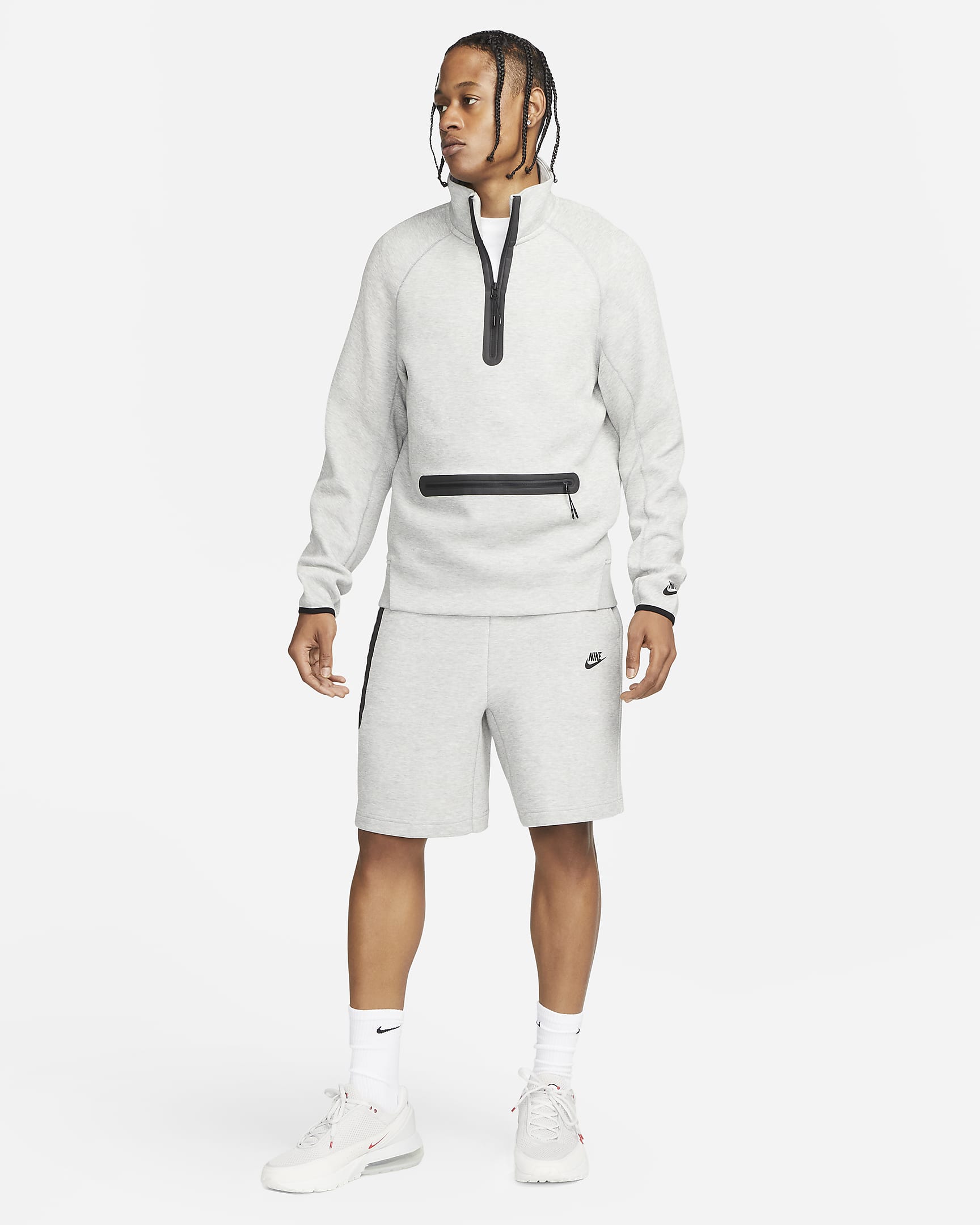 Image of Мъжки Суитшърт NIKE M NK TCH FLC HZ TOP - Ballistic-sport