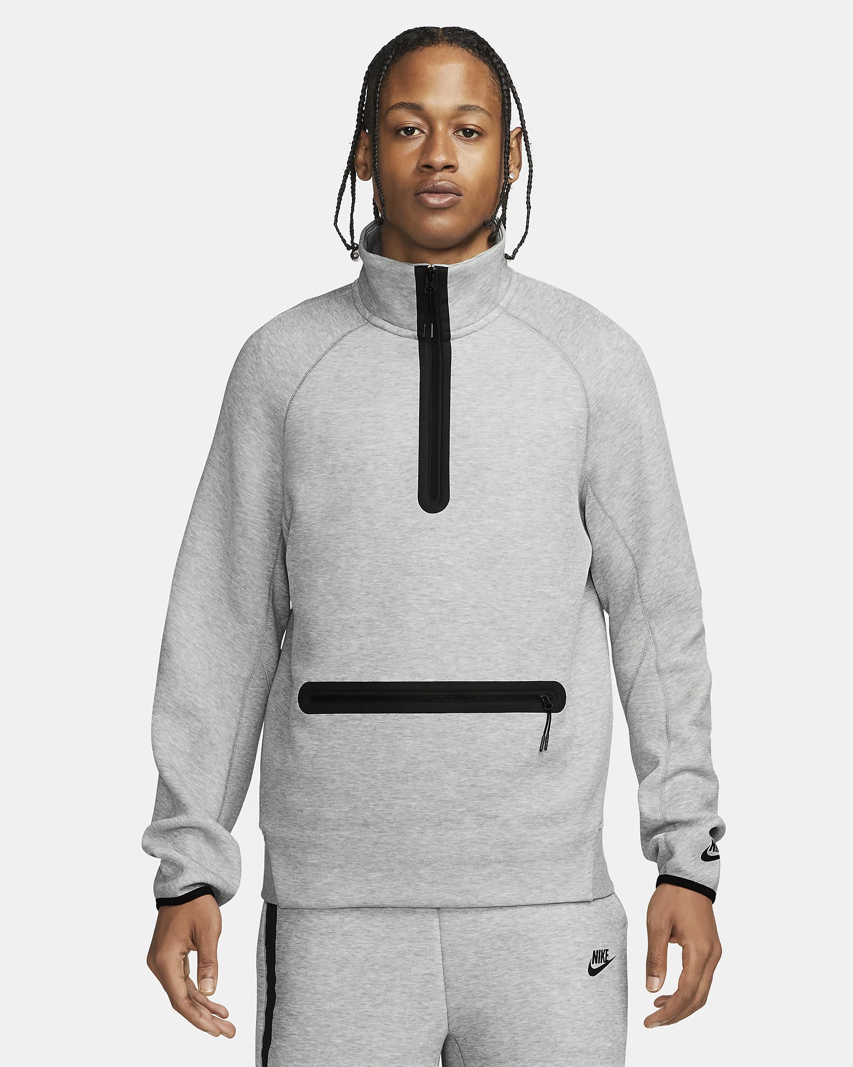Image of Мъжки Суитшърт NIKE M NK TCH FLC HZ TOP - Ballistic-sport