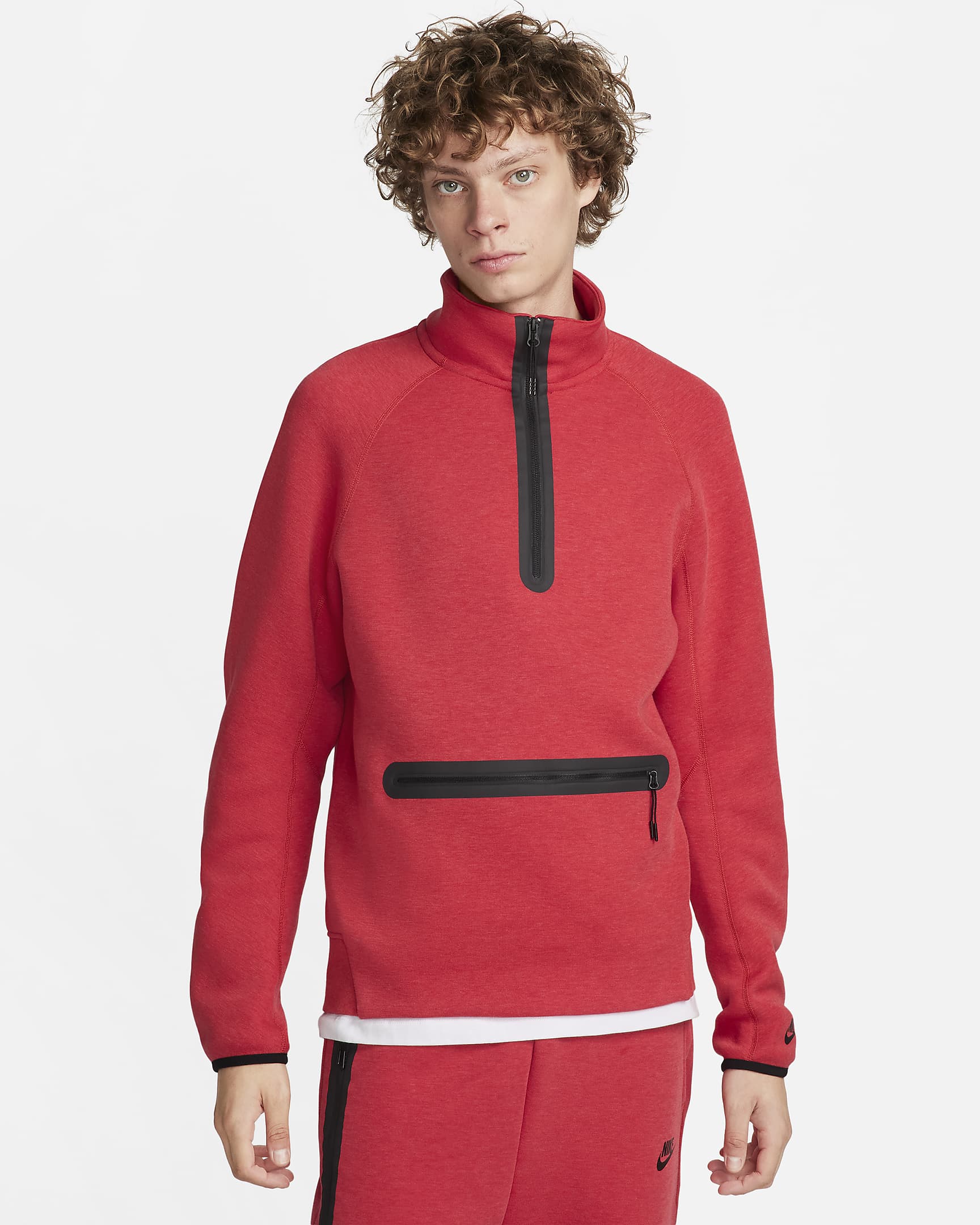 Image of Мъжки Суитшърт NIKE M NK TCH FLC HZ TOP - Ballistic-sport