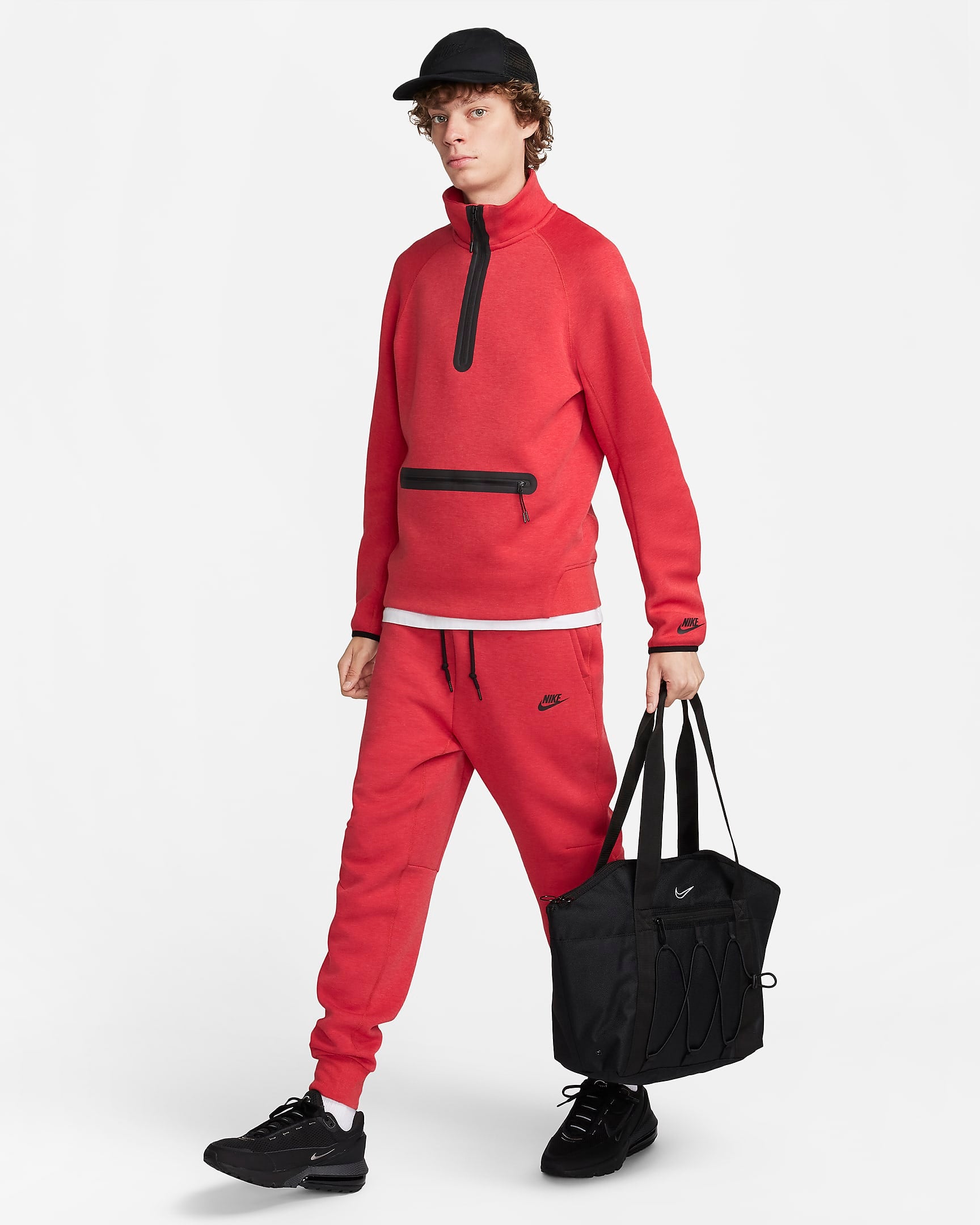 Image of Мъжки Суитшърт NIKE M NK TCH FLC HZ TOP - Ballistic-sport