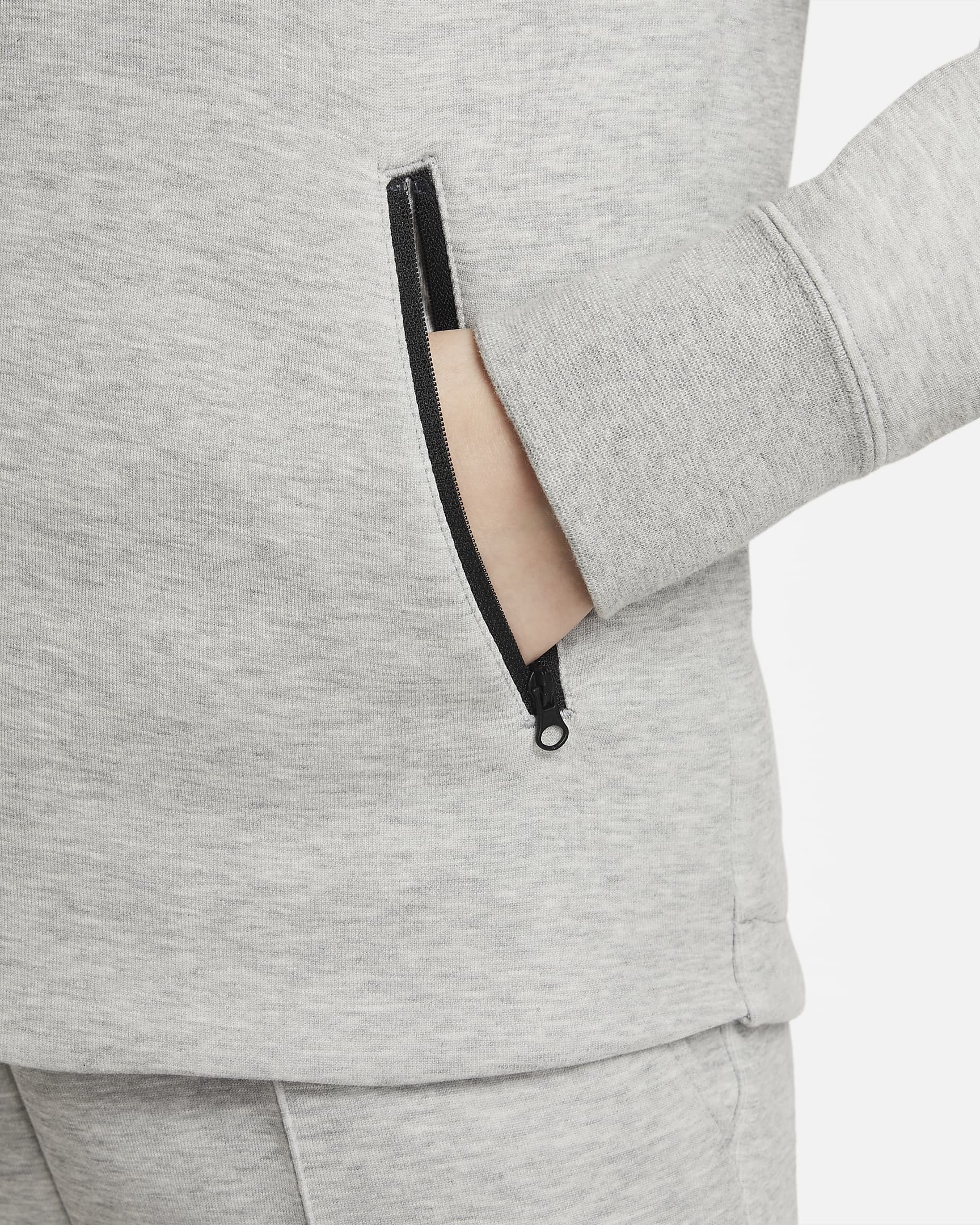 Image of Юношески Суитшърт NIKE G NSW TCH FLC HD FZ LS - Ballistic-sport