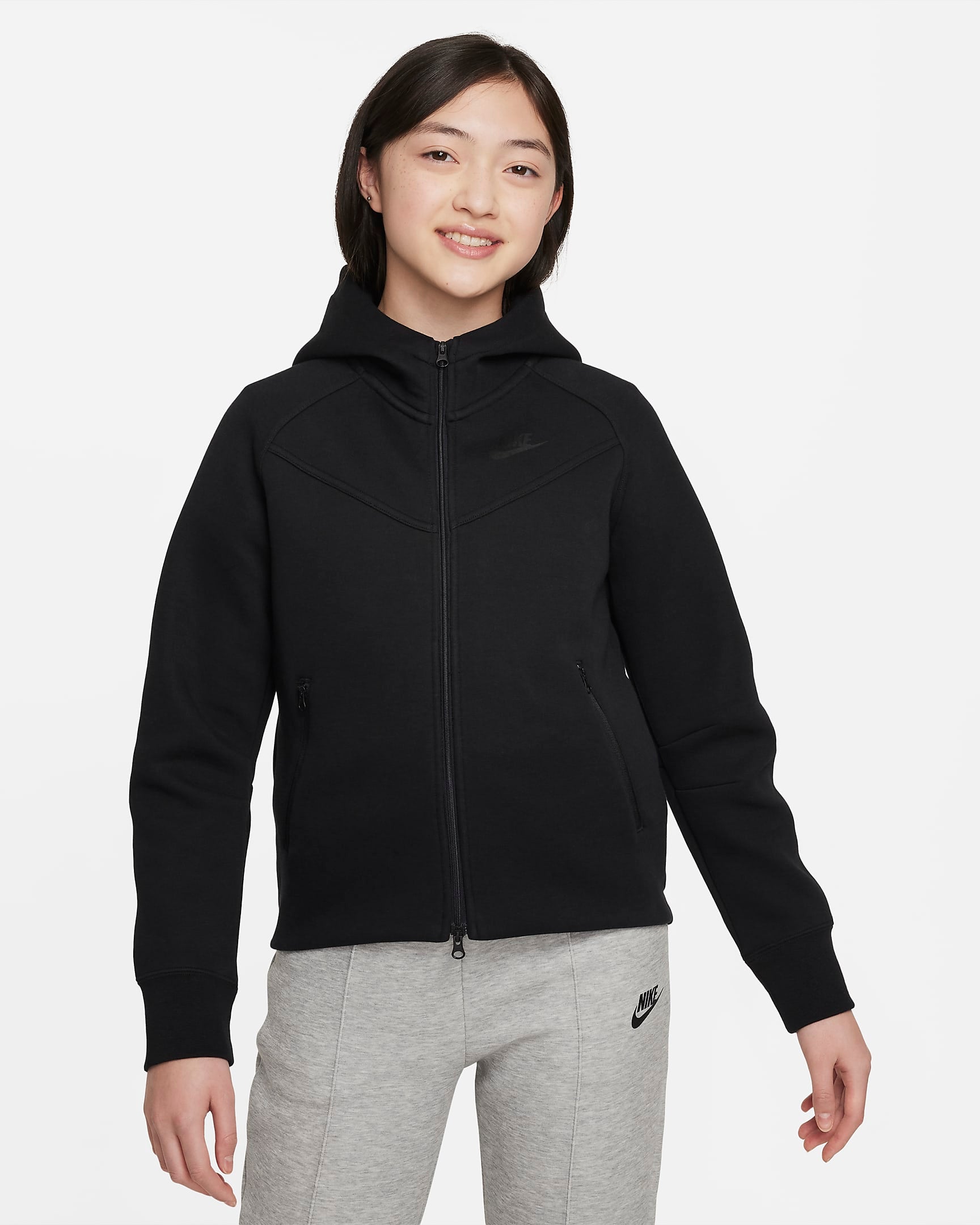 Юношески Суитшърт NIKE G NSW TCH FLC HD FZ LS - Ballistic-sport