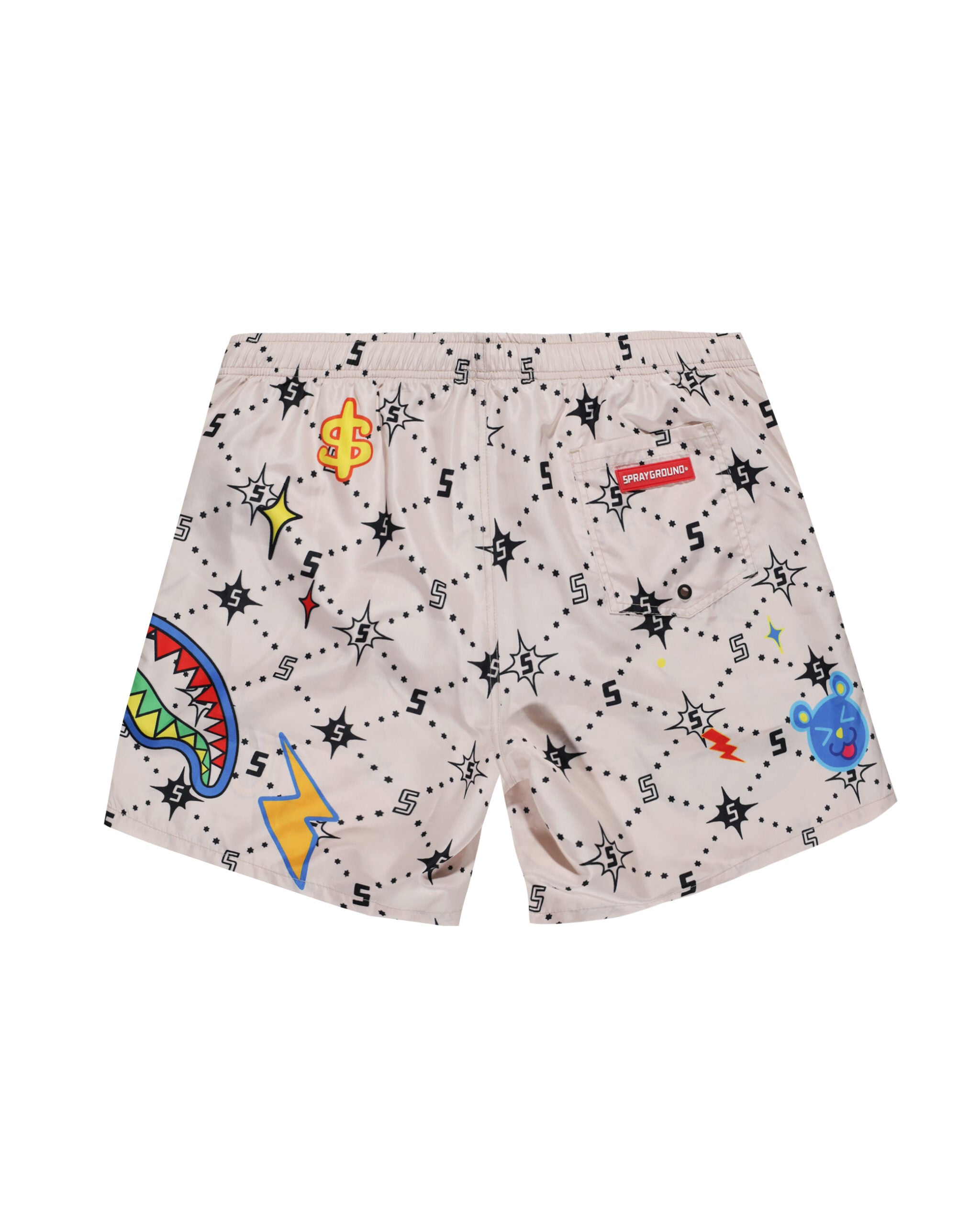 Image of Мъжки Бански SPRAYGROUND MONEY BEAR CUT SEW SWIM TRUNKS BLK SP756SAND- Ballistic sport, Балистик